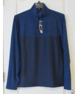 GAPFit Mockneck Long Sleeve Active 1/2 Zip Pullover Blue Men&#39;s Sz L NWT - $461.01 MXN
