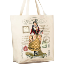 Vintage Witch Paris Halloween 12 oz Canvas Tote Bag, Reusable - $165.35 MXN