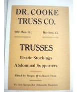 1918 Ad Dr. Cooke Truss Co., 902 Main St. Hartford, Ct. Elastic Stockings - $7.99
