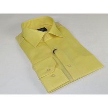 Men 100% Cotton Oxford Shirt Manschett by Quesste Turkey Slim Fit 4029-11 Yellow image 4