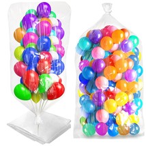 4 Pieces Large Balloon Bags, 98.4 X 59.1 Inch Clear Giant Storage Bags Plastic B - £19.42 GBP