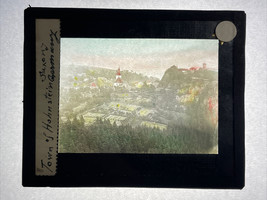 Vintage Color Glass Magic Lantern Slide “Town Of Hohnstein Saxony Germany” - £15.80 GBP