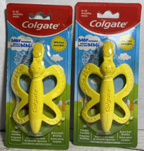 Babies Teething Butterfly Toothbrush Colgate 0-12 months BPA Free 2 Pack - £7.82 GBP