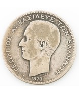 1873 Grèce 2 Drachmai, Fin Pièce de Monnaie - $97.78 CAD