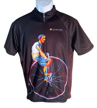 BLACKBOTTOMS Short Sleeve 1/2 Zip Cycling Jersey Black Large - £7.78 GBP