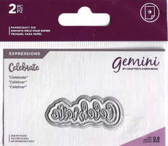 Crafter&#39;s Companion. Gemini. Celebrate Die Set. - $2.69 CAD