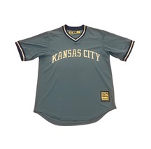 Majestic Cooperstown Collection Kansas City Royals Throwback Jersey M Di... - $284.12 MXN