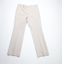 Vtg 70s Streetwear Mens 38x34 Wool Knit Wide Leg Bell Bottoms Pants Plaid USA - £79.09 GBP