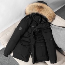 -30 degrees Winter Mens Down Parka With Big Real  Collar Warm Down Coat ... - $239.86