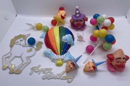 Vintage Clown balloons unicorn Birthday Cake Toppers Hot Air Balloon - £11.19 GBP