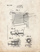 Shower Curtain Rod Patent Print - Old Look - $7.95+