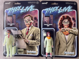 They Live - GLOW IN THE DARK Male Ghoul and Female Ghoul Set of 2 ReAction Figs - £38.32 GBP