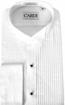 David&#39;s Formal Wear White Wingtip All Cotton 1/4&quot; Pleated Slim Fit French Cuff T - £72.02 GBP