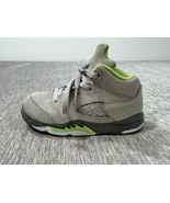 Air Jordan 5 Retro Shoes Sneakers Pre School Kids 8C Green Bean DQ3736-003 - $29.69