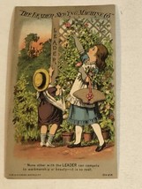 Leader Sewing Machines Victorian Trade Card Buffalo New York VTC1 - $6.92