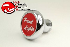 Custom Big Rig Truck Deluxe Chrome Panel Lights Dash Mount Knob Red Sticker - £781.13 GBP