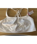 Lane Bryant LIVI Active No Wire Low Impact White Sports Bra Size 10/12 - £20.29 GBP