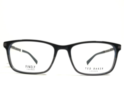 Ted Baker Eyeglasses Frames TFM005 BLK Black Blue Gunmetal Gray Square 55-17-140 - £59.40 GBP