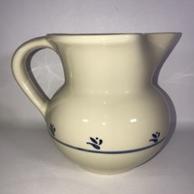 Roseville Friendship Pottery Pitcher 7” Blue Flower Pattern RARE Ohio USA - £40.08 GBP