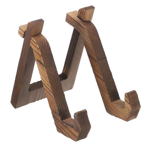 3-Pack 6.5-Inch Vintage Wooden Plate Holder Display Stand for Elegant Showcasing Item image 11