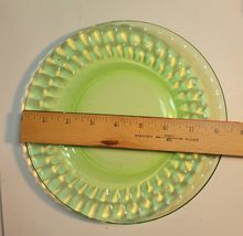 10 Green Uranium 8.25" Plates Thumb Print Pattern image 5