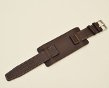  Bikers Brown wide Leather Watch Band Buckle Punk Rock Skaters cuff stap  - £17.26 GBP