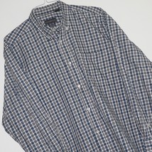 Men&#39;s Covington Xlt / Extra Large Tall Easy Care Shirt ~ Vg ~ Blue / Black Plaid - £12.34 GBP