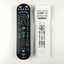 Time Warner CLIKR-5 Universal Cable TV Remote Control UR5U-8780L-TWY Black - £6.30 GBP