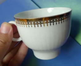 Old Pottery Dinnerware Germany Winterling Bavaria White Gold trim CUP marked - £8.82 GBP