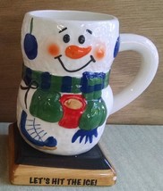 Bay Island Inc. Christmas Holiday Snowman Mug Let&#39;s Hit the Ice  - $5.93