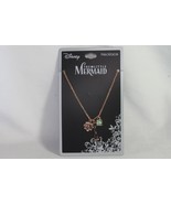 Disney Necklace (new) LITTLE MERMAID - GOLD W/ FORK, SEA SHELL &amp; JEWELS ... - £14.40 GBP