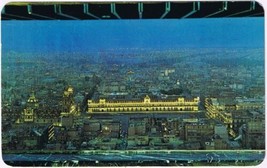 Postcard Night View Zocalo From Mural To Latin American Tower Mexico City - £3.89 GBP
