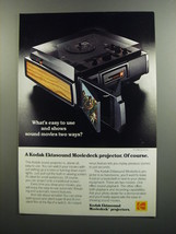 1977 Kodak Ektasound Moviedeck projectors Ad - What&#39;s easy to use - $18.49