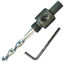 Hole Saw Arbor - TCT Pilot Drill - 3/8 Hex End - Hole Saws 1 1/8 and under + Key - $8.90