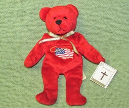 Holy Bears Allegiance Bear B EAN Bag Plush w/ Hang Tag Plush Stuffed Red Teddy - £7.11 GBP