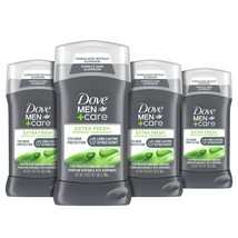 DOVE MEN + CARE Deodorant Stick for Men Extra Fresh 4 Count Aluminum Fre... - £24.88 GBP