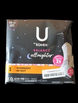U by Kotex Balance all Nighter Ultra Thin Pad &amp; Wings 2x Faster Absorbs ... - $11.99