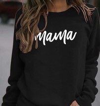 Women Hoodie Mama Letter Printed Hoodies Women Fleece Long Sleeve O Neck Loose S - £53.26 GBP