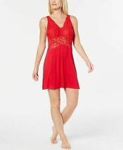 INC International Concepts Ultra Soft Lace Detail Knit Chemise (Red, Pic... - £10.35 GBP+