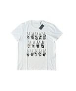 John Varvatos Mens XL Off-White Peace Hands Graphic T-Shirt - $93.10