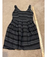 BCBG Generation Women's black white striped halter cocktail dress size 0 ruffle - $14.89
