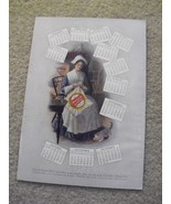 Vintage 1907 Advertising Calendar Necco Sweets Double Sided - £18.77 GBP