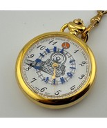 Lionel Trains Quartz Watch Men Gold Tone Open Face Choo Choo Sound New B... - €32,68 EUR