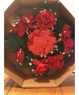 Microfiber Red Poinsettias Flower “ Remembrance ” Weatherproof Ships N 24h - $314.68 MXN