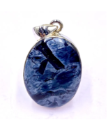 92.5 SILVER PENDANT - Pietersite Cabochon Pendant - Oval Pendant - 29x22mm - $80.00