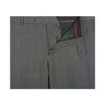 Mens Suit RENOIR English Window Pane Classic Fit Business 292-2 Gray Blue image 9