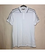 Michael Kors Men&#39;s SZ S Graphic Logo Short Sleeve Polo Shirt White Great... - $19.79