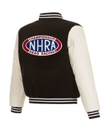 NHRA JH Design Two Hit Reversible Fleece Jacket with Faux Leather Sleeve... - £109.63 GBP
