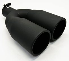 Exhaust Tip 2.25&quot; Inlet 3.50&quot; Outlet 12.00&quot; long WDR35012-225-BOSS-MBK-SS Rolled - £58.56 GBP
