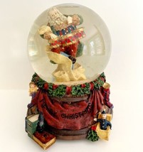 Santa Claus Music Box Snow Globe Westland Vintage Here Comes Santa Claus... - $27.50